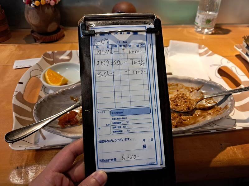 這次的點餐收據